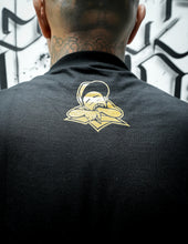 Load image into Gallery viewer, •L•A• HANDSTYLES- Black Tee White and Gold ink
