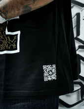 Load image into Gallery viewer, •L•A• HANDSTYLES- Black Tee White and Gold ink
